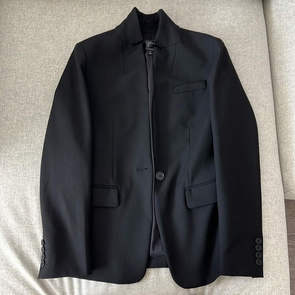 JCrew Regent black blazer in four-season stretch
